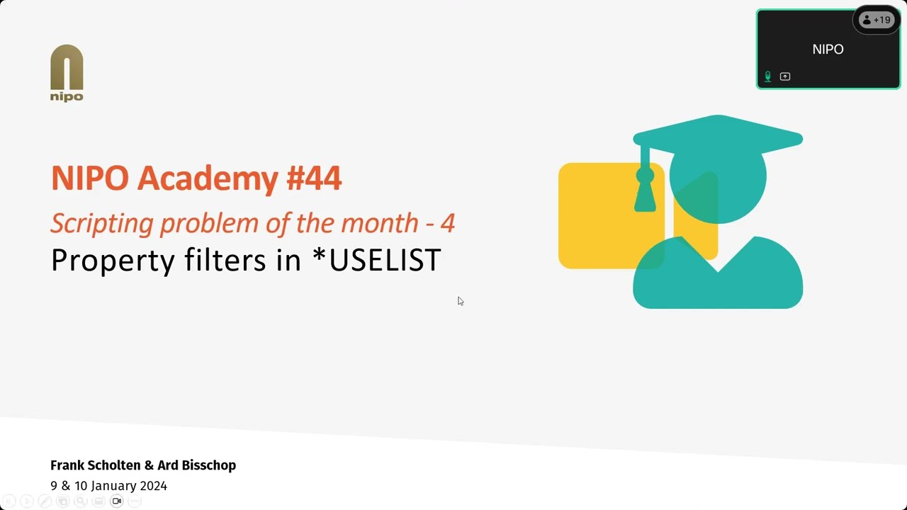 Academy #44 – NIPO ODIN script improvements – Property filters in USELIST