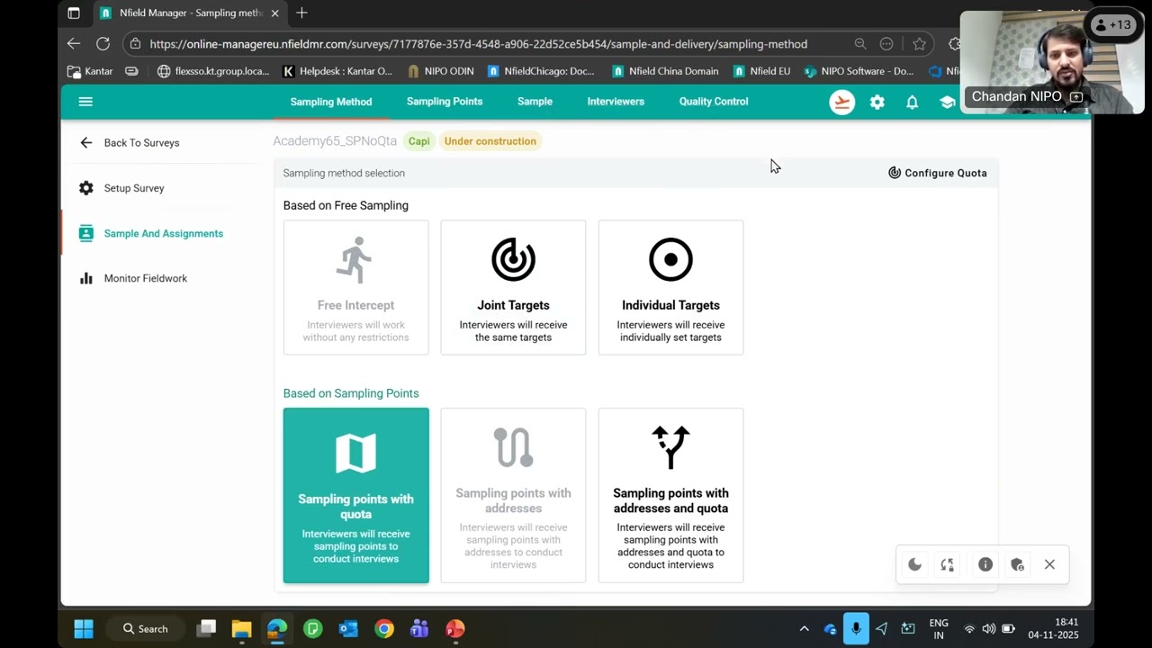 Academy 65 – The current state of Nfield CAPI – II – Sampling points