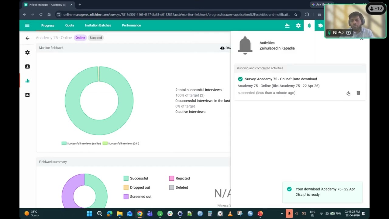 Academy 75 – Working with Nfield data – I