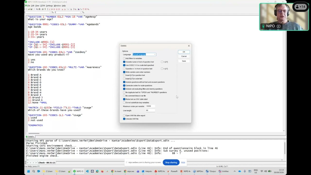Academy 76 – Working with Nfield data – II